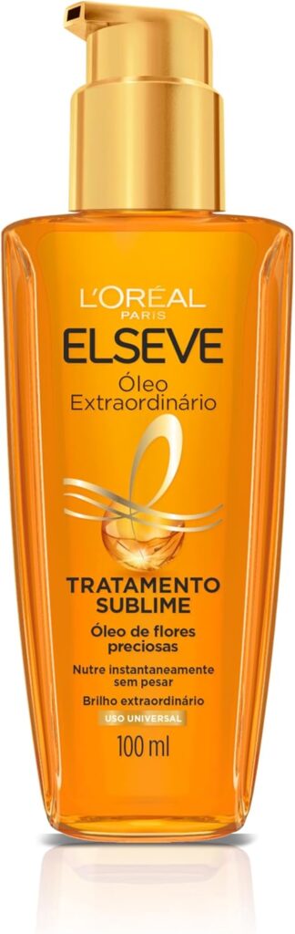 ELSÉVE Óleo Capilar L'Oréal Paris Elseve Óleo Extraordinário 100Ml - Leave In Anti Frizz Protetor Térmico Tratamento Reconstrutor Para Todos Os Tipos De...
