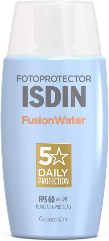ISDIN Protetor Solar Facial Fusion Water 5 Stars Sem Cor FPS 60-50ml