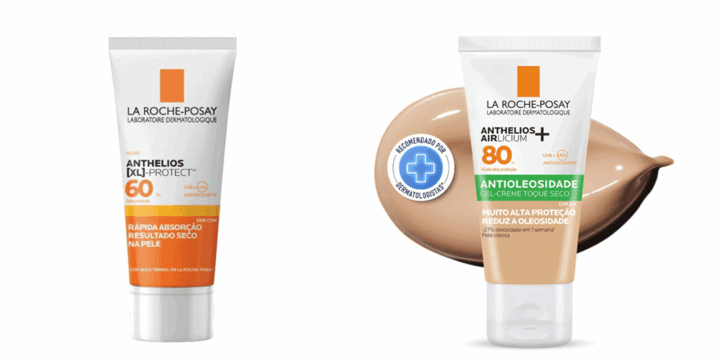 La Roche-Posay, Anthelios Airlicium, Protetor Solar Facial Antioleosidade com Cor, Controle de Oleosidade, Efeito Matte, Toque limpo, Ação anti-transferência da cor, Cobertura
e Protetor solar facial.