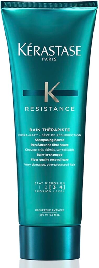 Kérastase Résistance Bain Thérapiste Shampoo Reparador para Cabelos Danificados e Quimicamente Tratados, Repara e Fortalece os Fios, Brilho e Maciez, 250ml
