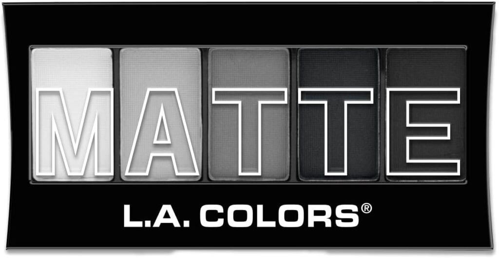 L.A. COLORS Paleta De Sombras Matte De 5 Cores, Renda Preta Cem475
