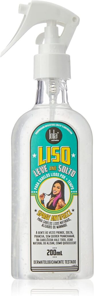 Liso Leve e Solto Spray Antifrizz 200ml , Lola Cosmetics
