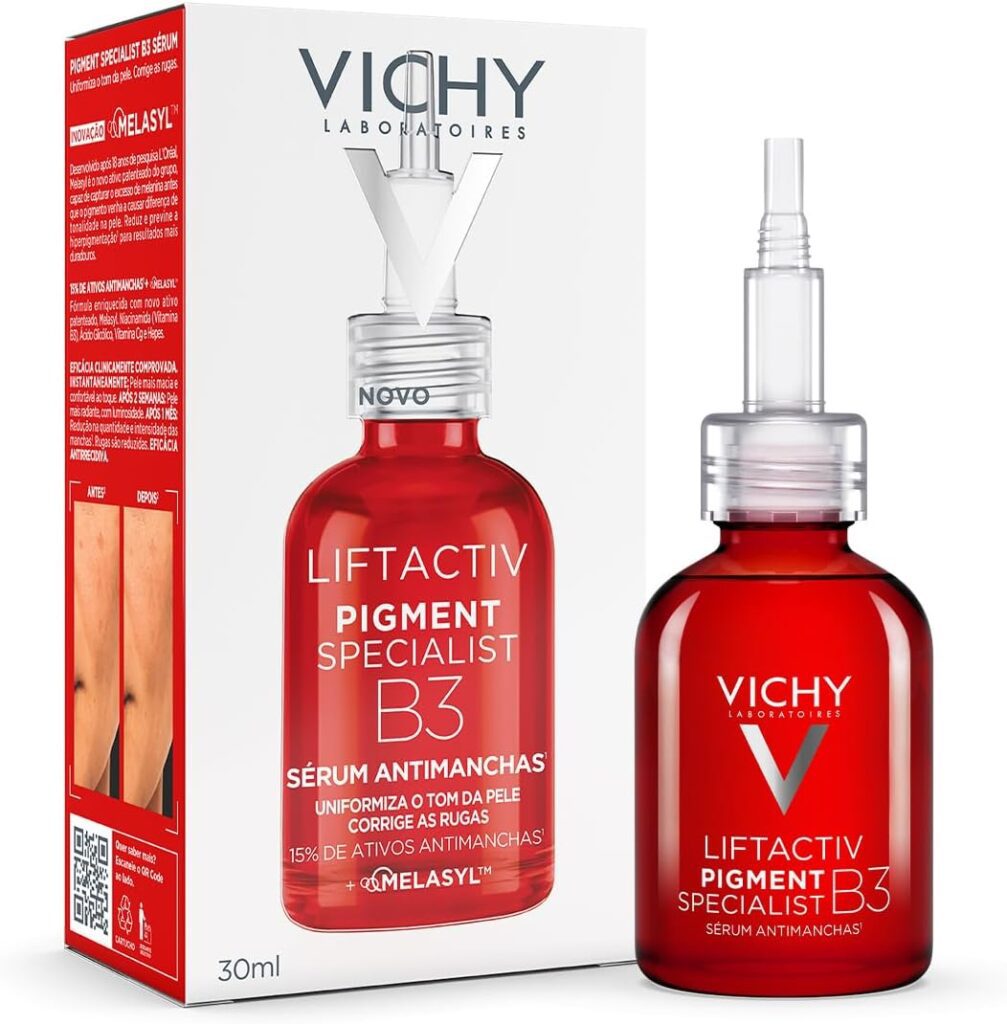 Vichy Liftactiv Pigment Specialist, Sérum Antimanchas, Clareador Facial, Reduz Melasma e Manchas Solares, Uniformiza o Tom Com Tecnologia Melasyl,...
